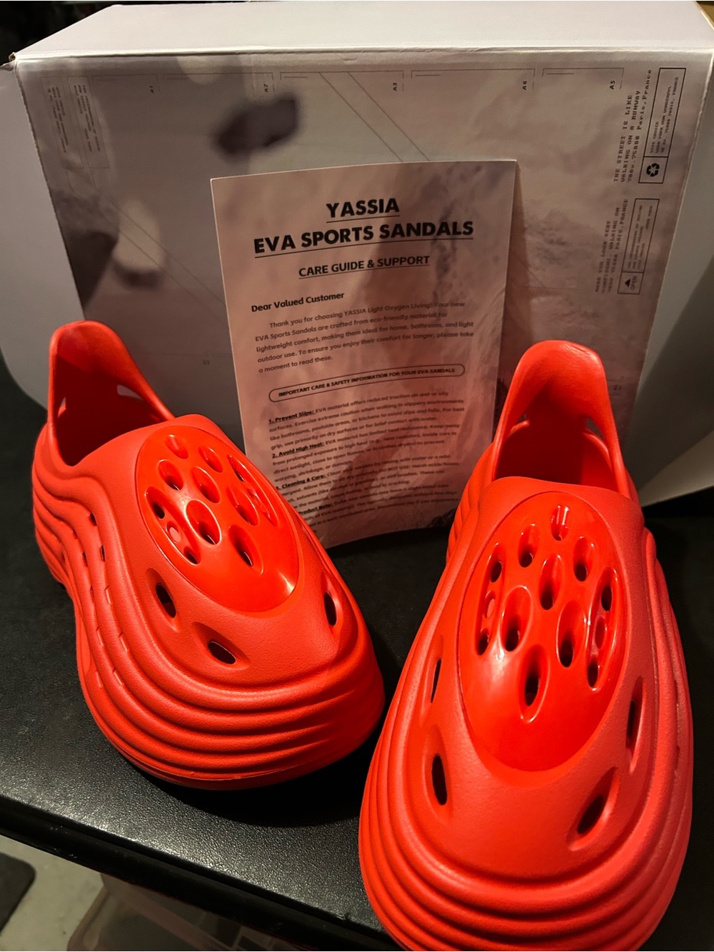 Men's Red EVA Sports Sandals - Slip-On Comfort